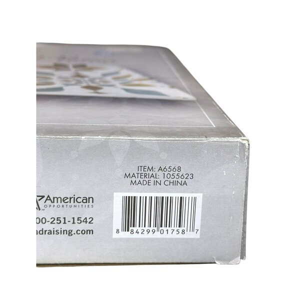 Metallic Frost Square Platter With Gold & Silver Snowflake Design - Picture 7 of 10